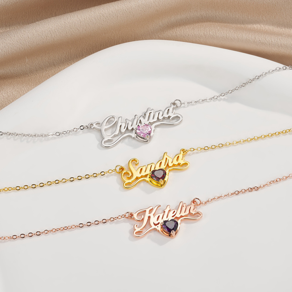 Collar Personalizado Nombre Corazón
