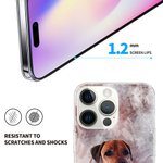 Coque en TPU pour iPhone Personnalisée avec Nom et Photo de l'Animal Cadeau d'Anniversaire pour les Amoureux des Chiens des Chats