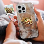 Coque en TPU pour iPhone Personnalisée avec Nom et Photo de l'Animal Cadeau d'Anniversaire pour les Amoureux des Chiens des Chats