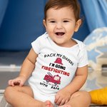 Personalized I'm Going Firefighting With Daddy 100% Cotton Baby Bodysuit with Nickname Birthday Father's Day Gift for Baby
