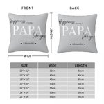 Gepersonaliseerde Happiness Is Having A DAD PAPA Like You Werpkussenhoes met 1-8 Kindernamen Vaderdag Verjaardagscadeau voor papa Opa