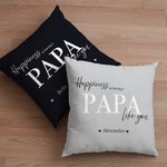 Gepersonaliseerde Happiness Is Having A DAD PAPA Like You Werpkussenhoes met 1-8 Kindernamen Vaderdag Verjaardagscadeau voor papa Opa