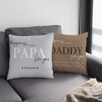 Gepersonaliseerde Happiness Is Having A DAD PAPA Like You Werpkussenhoes met 1-8 Kindernamen Vaderdag Verjaardagscadeau voor papa Opa