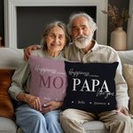 Gepersonaliseerde Happiness Is Having A DAD PAPA Like You Werpkussenhoes met 1-8 Kindernamen Vaderdag Verjaardagscadeau voor papa Opa