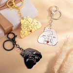 Spersonalizowany grawerowany brelok do torebki z imionami 1-7 niedźwiadków i imionami Love Heart Pamiątka rodzinna Prezent dla taty, mamy i dziadka