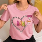 Personalizado lindo dálmata puntos corazón camiseta sudadera con nombres regalo de cumpleaños para la abuela mamá
