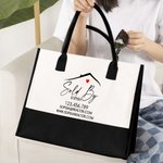 Personalised Large Capacity Waterproof Realtor Name Tote Bag with Website Phone Number Business Gift for Estate Agent