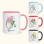 Personalizada Nacimiento Flor Estetoscopio 11oz Taza de café de cerámica con nombre Enfermera Graduación Cumpleaños para Enfermera Doctor Personal Méd