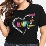 Personalizado lindo dálmata puntos corazón camiseta sudadera con nombres regalo de cumpleaños para la abuela mamá