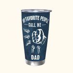 Gepersonaliseerde My Favorite People Call Me Fists Bump 20oz Name Tumbler met 1-16 kindernamen Vaderdagcadeau voor vader opa