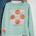 Spersonalizowana bluza sportowa Coquette Bow Football Basketball z imieniem Prezent urodzinowy na rocznicę dla kobiet