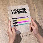 Gepersonaliseerd Ik Ben Hun Vader Opa LED Nachtlampje met 1-8 Lichtsabel Namen en Houten Voet Vaderdag Cadeau voor Papa Opa
