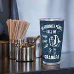 Gepersonaliseerde My Favorite People Call Me Fists Bump 20oz Name Tumbler met 1-16 kindernamen Vaderdagcadeau voor vader opa