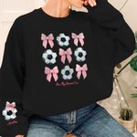 Spersonalizowana bluza sportowa Coquette Bow Football Basketball z imieniem Prezent urodzinowy na rocznicę dla kobiet
