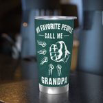 Gepersonaliseerde My Favorite People Call Me Fists Bump 20oz Name Tumbler met 1-16 kindernamen Vaderdagcadeau voor vader opa