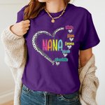 Personalizado lindo dálmata puntos corazón camiseta sudadera con nombres regalo de cumpleaños para la abuela mamá
