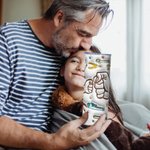 Personalised Cool Dad Fist Bump 3D Effect 20oz Skinny Tumbler with 1-6 Kid Names Happy Father's Day Gift for Father Grandpa