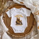 T-shirt et Onesies Bébé 100% Coton Personnalisés avec Nom Oursons Père et Bébé Cadeau d'Anniversaire Fête des Pères pour Papa Enfant
