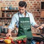Gepersonaliseerd The GrillFather Waterdicht Schort met 1-14 Kindernamen Vaderdag Cadeau voor Papa Opa Kookliefhebber