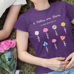 Personalisierte Omas Garten Aquarell Geburt Blume T-shirt Sweatshirt mit 1-14 Namen Muttertag Geburtstag Geschenk für Frau