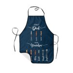 Personalized Multicolour Grill Waterproof Apron with Name Father's Day Birthday Gift for Dad Grandpa Cooking Lover