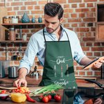Personalized Multicolour Grill Waterproof Apron with Name Father's Day Birthday Gift for Dad Grandpa Cooking Lover