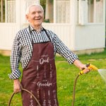 Personalized Multicolour Grill Waterproof Apron with Name Father's Day Birthday Gift for Dad Grandpa Cooking Lover