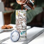 Personalised Cool Dad Fist Bump 3D Effect 20oz Skinny Tumbler with 1-6 Kid Names Happy Father's Day Gift for Father Grandpa