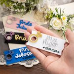 Personalized Acrylic 3D Glitter Ring Future Mrs Name Plate Tag Topper for Stanley Tumbler Accessory Wedding Anniversary Gift for Wife Fiancee Bride