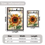 Personalised Sunflower Wooden Plaque with 1-17 Kid’s Names Mother's Day Birthday Gift for Mom Grandma