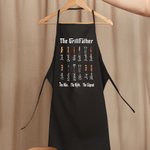 Gepersonaliseerd The GrillFather Waterdicht Schort met 1-14 Kindernamen Vaderdag Cadeau voor Papa Opa Kookliefhebber