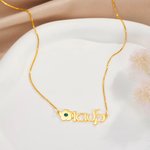 Collana personalizzata con nome ebraico floreale e pietra di compleanno Regalo di compleanno ebraico Bat Mitzvah per le donne