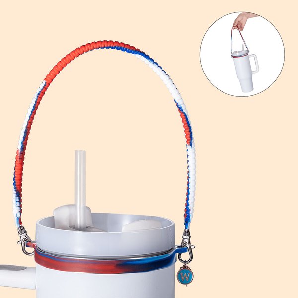 Botella de agua de silicona personalizada con correa y flor de nacimiento Inicial Charm Se adapta a 8-40oz Stanley Tumbler Cumpleaños Regalo para la f