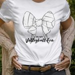 T-shirt 100% Coton Enfant Adulte Personnalisé avec Nom Noeud de Papillon en Balles des Sports Cadeau d'Anniversaire pour Amoureux du Sport Famille