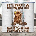 Gobelet Personnalisé avec 1-7 Noms Enfants et Papa d'Ours Bouteille avec Paille et Brosse Cadeau de Fête pour Papa