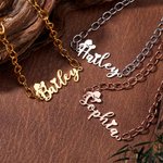 Personalizada occidental sombrero de vaquero Corazón Nombre pulsera con piedra de cumpleaños Aniversario Regalo para vaquera