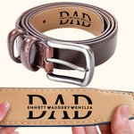 Ceinture Homme en Cuir Personnalisée avec Gravure Cadeau Anniversaire Fête des Pères pour Papa Grand-Père