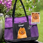 Personalizzato stile pittura ad olio ritratto di animale domestico foto grande capacità Tote Bag Regalo di compleanno anniversario per l'amante degli animali domestici