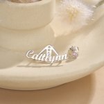 Personalisierte Adjustable Minimalist Birthstone Wrap Manschette Ohrringe mit Namen Geburtstag Jahrestag Schmuck Geschenk für Frauen