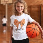 T-shirt 100% Coton Enfant Adulte Personnalisé avec Nom Noeud de Papillon en Balles des Sports Cadeau d'Anniversaire pour Amoureux du Sport Famille