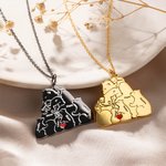 Collana personalizzata di famiglia con orsetti, cuore d'amore e nomi incisi Festa della mamma Regalo per la festa del papà per i genitori e i nonni