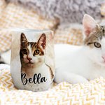 Personalized Watercolour Pet Portrait Painting 12oz Wine Tumbler with Name Lid and Straw Birthday Pet Loss Memorial Gift for Cat Dog Pet Lover