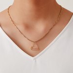 Collana personalizzata con ciondolo a forma di cuore minimalista con nome Regalo di compleanno e anniversario per lei