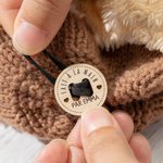 Boutons en Bois Faits à la Main Personnalisés avec Nom Lot de 10 Accessoires de Vêtements Cadeau pour Mère Grand-Mère Amateur de Tricot