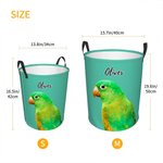 Personalisierte wasserdichtes Haustier Porträt Ölmalerei Wäsche Aufbewahrungskorb mit Namen und Griff Geburtstag Geschenk für Tierliebhaber