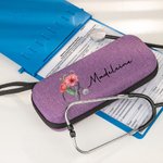 Gepersonaliseerde Geboorte Bloem EVA Stethoscoop Draagtas met Mesh Pocket en Naam Afstuderen Waardering Gift voor Verpleegkundige Medische Student