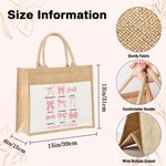 Personalized Coquette Bow Charitable Blessed Words of Bible Tote Bag with Name Inspirational Birthday Gift for Her