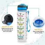 Personalized 32oz Motivational Water Tracker Bottle with Time Marker Nurse Graduation Appreciation Nurse Week Gift for Her