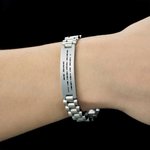 Bracciale da uomo con codice Morse inciso personalizzato e messaggio segreto Regalo per la festa del papà e l'anniversario per lui