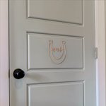 Personalized Multiple Sizes Handmade Horseshoe Sign Stable Door Decoration with Wire Name Good Luck Anniversary Gift for Horse Lover